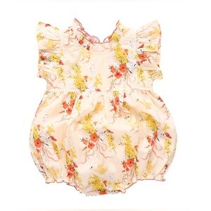 Pink Chicken Jennifer Bubble Easter Spring Yellow Chicken with Ruffle Sleeves